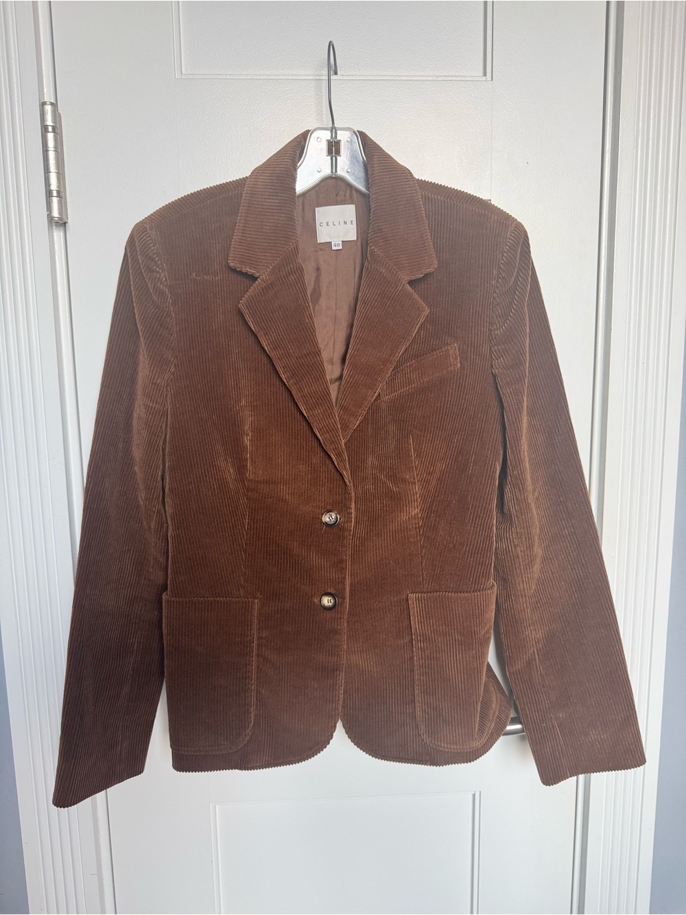 Celine Brown Corduroy Blazer Jacket